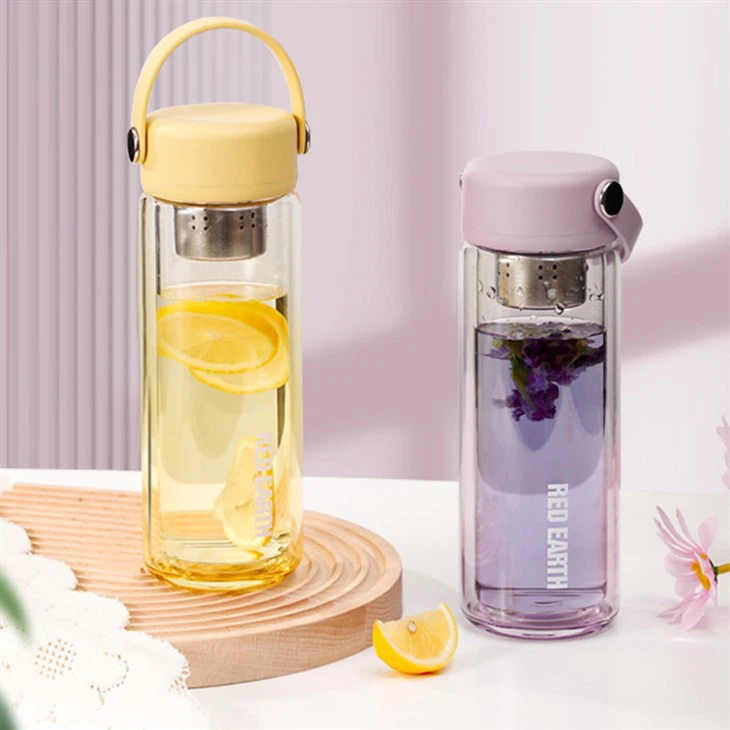 Çift Duvar Cam Su Şişesi